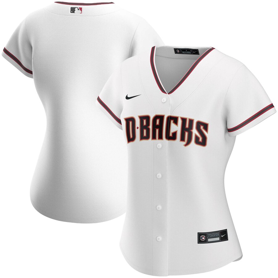 Custom Arizona Diamondbacks Nike Women Home 2020 MLB Team Jersey White->women mlb jersey->Women Jersey